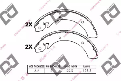 Комлект тормозных накладок DJ PARTS BS1136